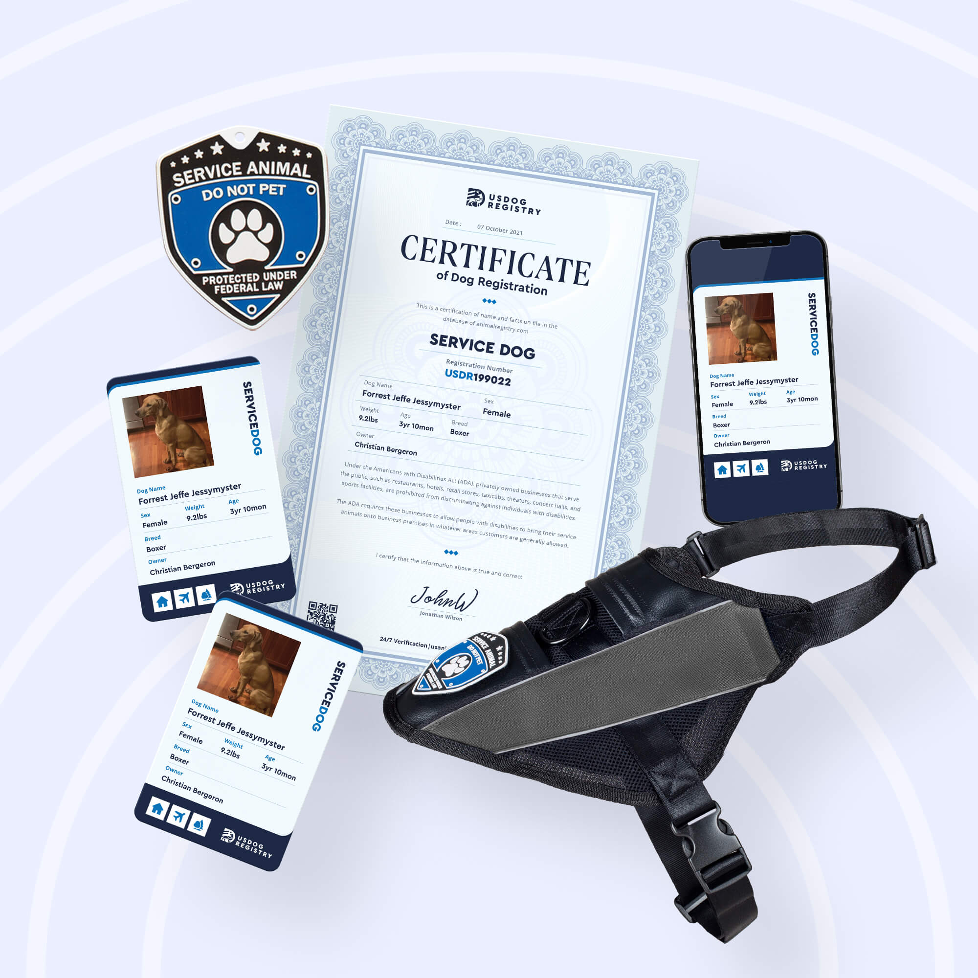 Psychiatric Service Dog Complete Protection Kit + Signed PSD Letter